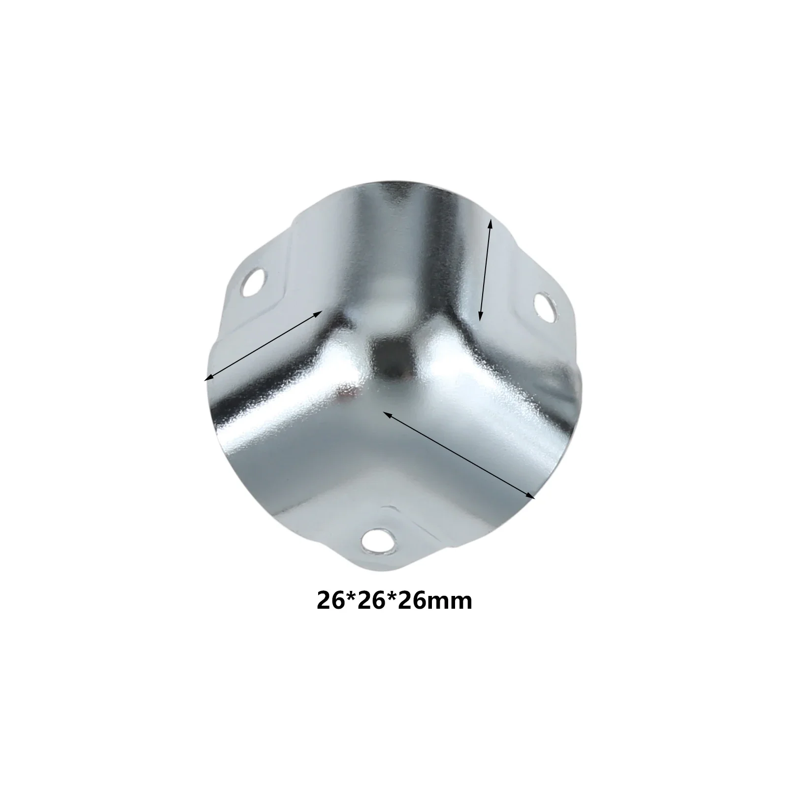 

4 шт., 26/29 мм, металлическая железная воздушная коробка, защита углов, алюминиевый чемодан для полета, дорожный чехол, ящик для инструментов, защита кромок, угловая крышка, серебристый/черный