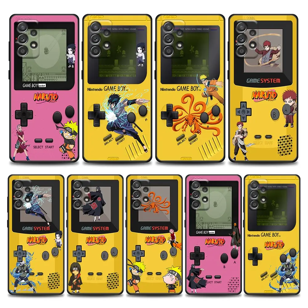 

Game-Boy Japanese Anime Naruto Sasuke Phone Case for Samsung A01 A02 S A03s A11 A12 A21s A32 A41 A72 A52s 5G A91 S Soft Silicone