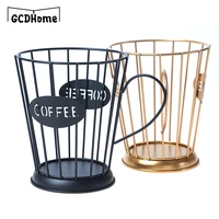universal 1pc coffee capsule storage basket coffee cup basket vintage coffee pod organizer holder black for home cafe hotel hot