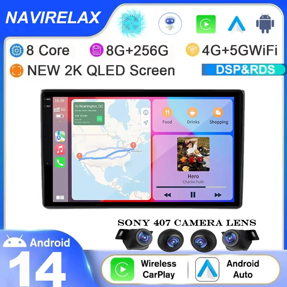 Android 14 для Toyota Ipsum 2 ACM20 Picnic XM20 2001-2009 Автомобильный радиоприемник Мультимедийный