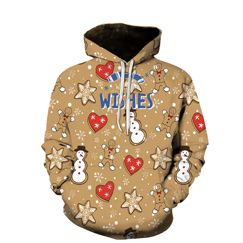 

Fashion Autumn Winter Christmas Tracksuits 3D Print Hoodie Oversized Hoodied Sweatwear Unisex Sweatshirt Men's Clothing