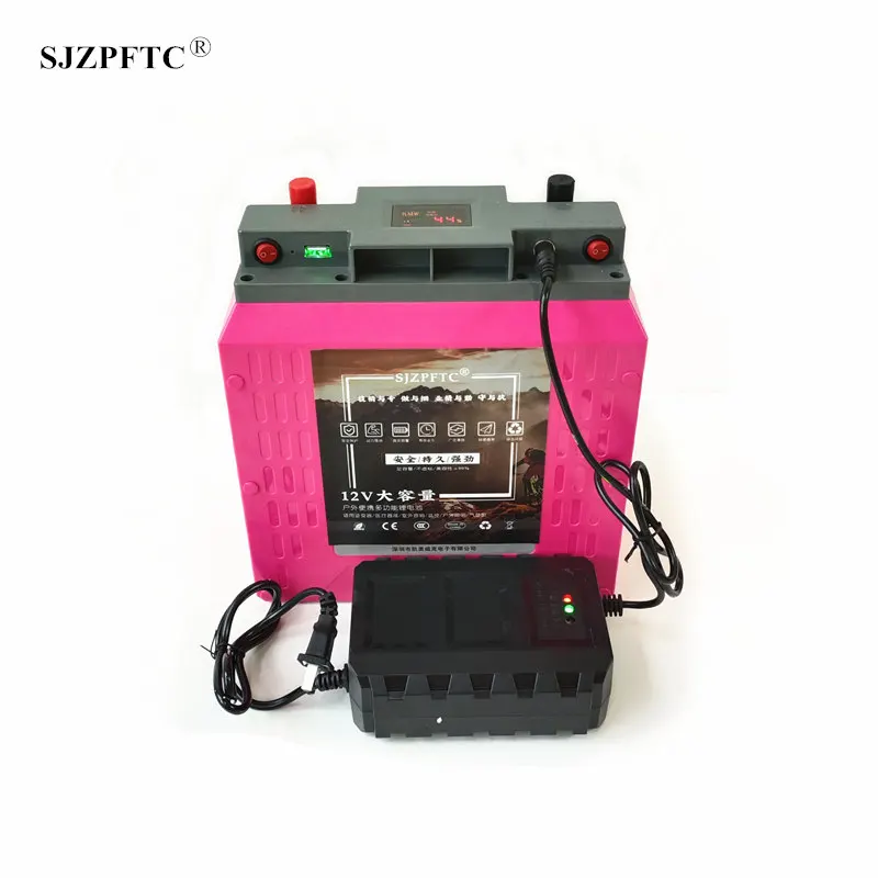 SJZPFTC® High Power 12V 150AH Lithium Li-polymer Battery for Propeller,Inverter,Solar Panel System, Illumination Power Bank