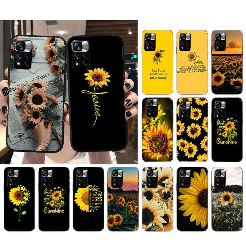 

Phone Case For Xiaomi Redmi Note 12Pro 11 11S 11T Pro 10 9Pro Note10S Redmi 10 9 10C 9C Beautiful Flower sunflower Case