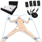 Секс-игрушки для женщин, наручники для пар, открытый ног, БДСМ набор для связывания под кроватью, веревочные ремешки, система для взрослых, запястья и лодыжки