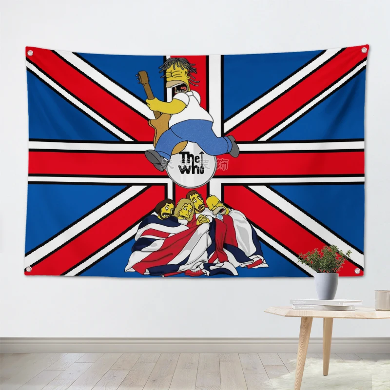 

THE WHO Rock Band Hanging Art Waterproof Cloth Polyester Fabric 56X36 inches Flags banner Bar Cafe Hotel Decor