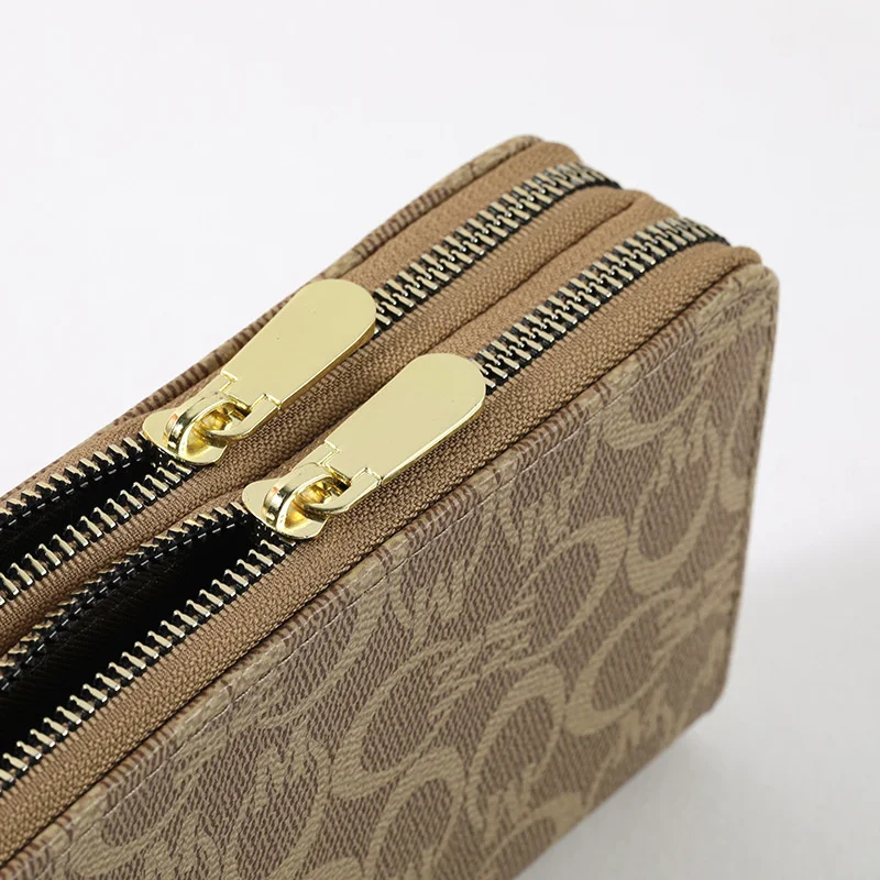 Women's Long Wallet 2022 new large capacity double zipper mobile phone bag mother's hand bag