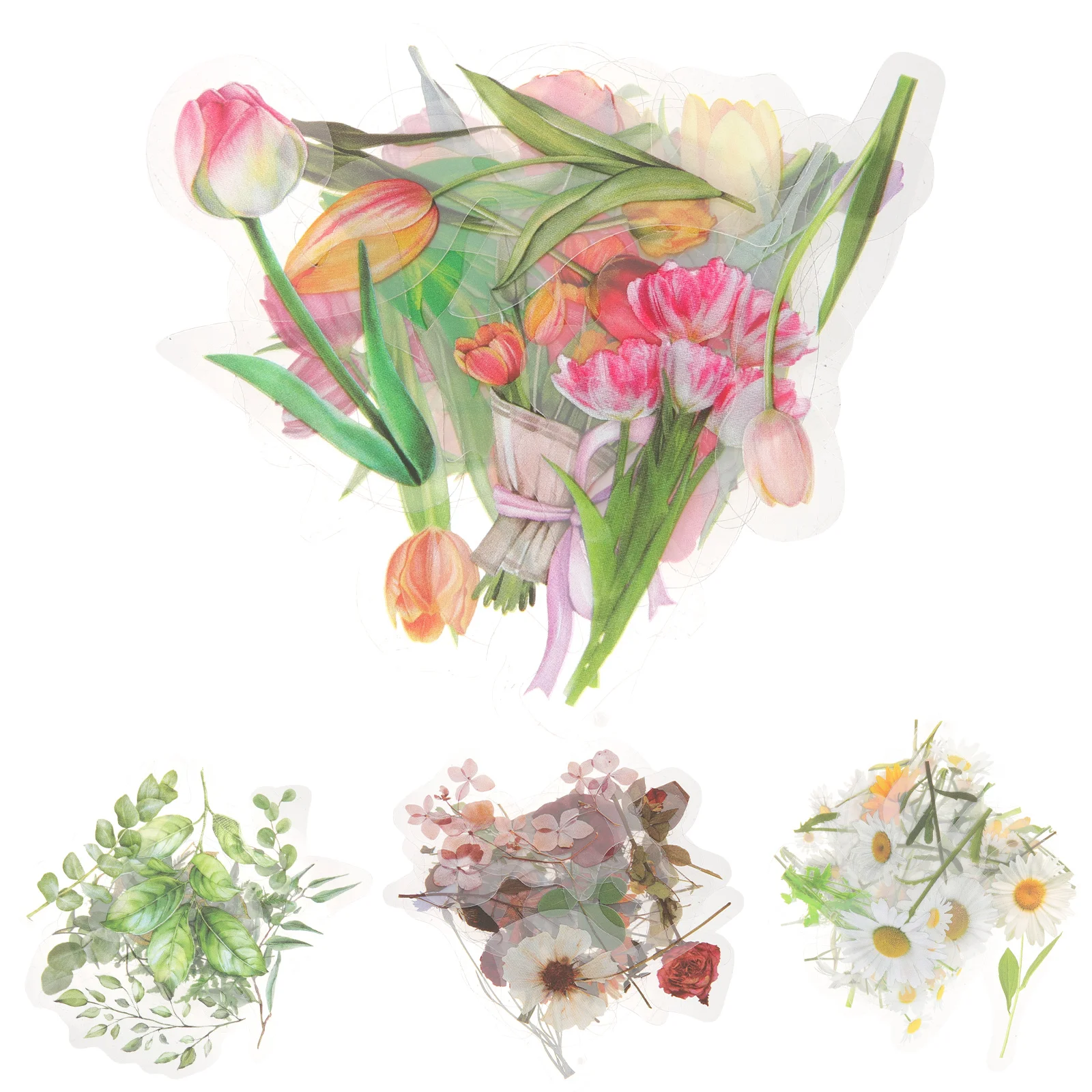 

160pcs Decorative Stickers Diy Stickers Flower Style Label Stickers for Books