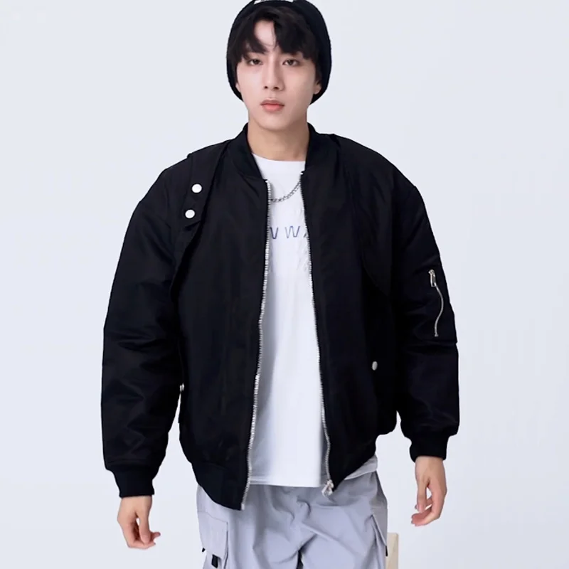 

men Bomber winter parkas couple Cotton Thick streetwear Casual Autumn varsity jacket women Stand Collar Military coats