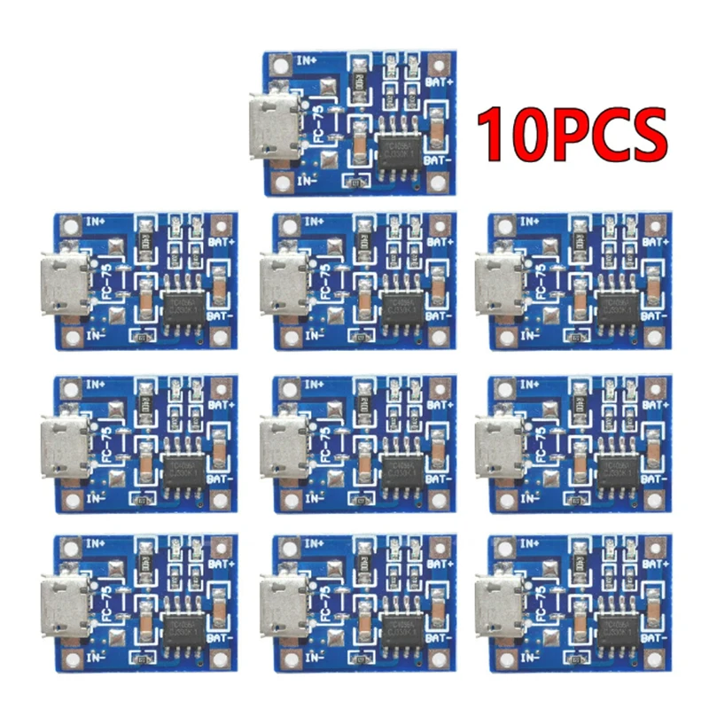 

Литиевая доска функции зарядки модуля с батареей 10pcs 18650 Dual Li-Ion Charger