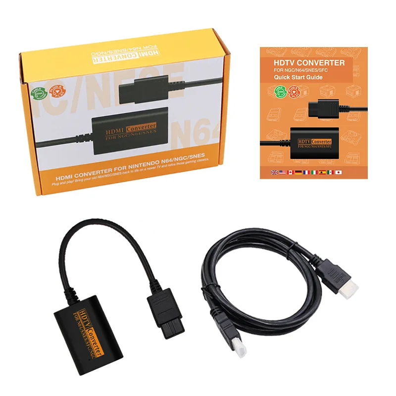 2022 N64 to HDMI Converter, Plug and Play 1080P For N64 To HDMI Converter Cable HDMI Cable for N64 & Super SNES and NGC