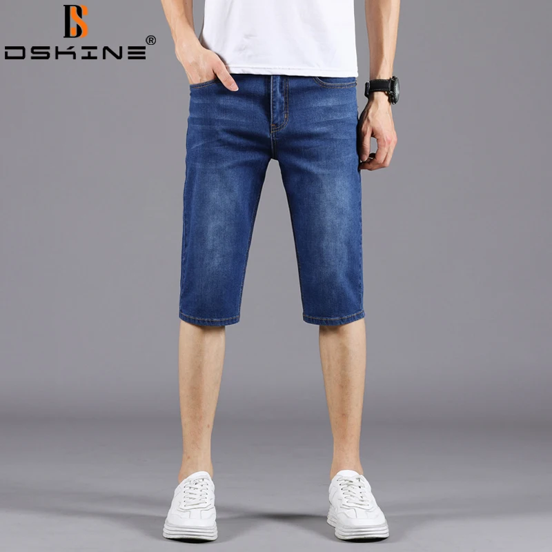 

Men Casual Outdoor Straight Trousers Baggy Stretch Denim Shorts Fashion Men Jeans Summer New Lightweight Shorts Men Denim Shorts