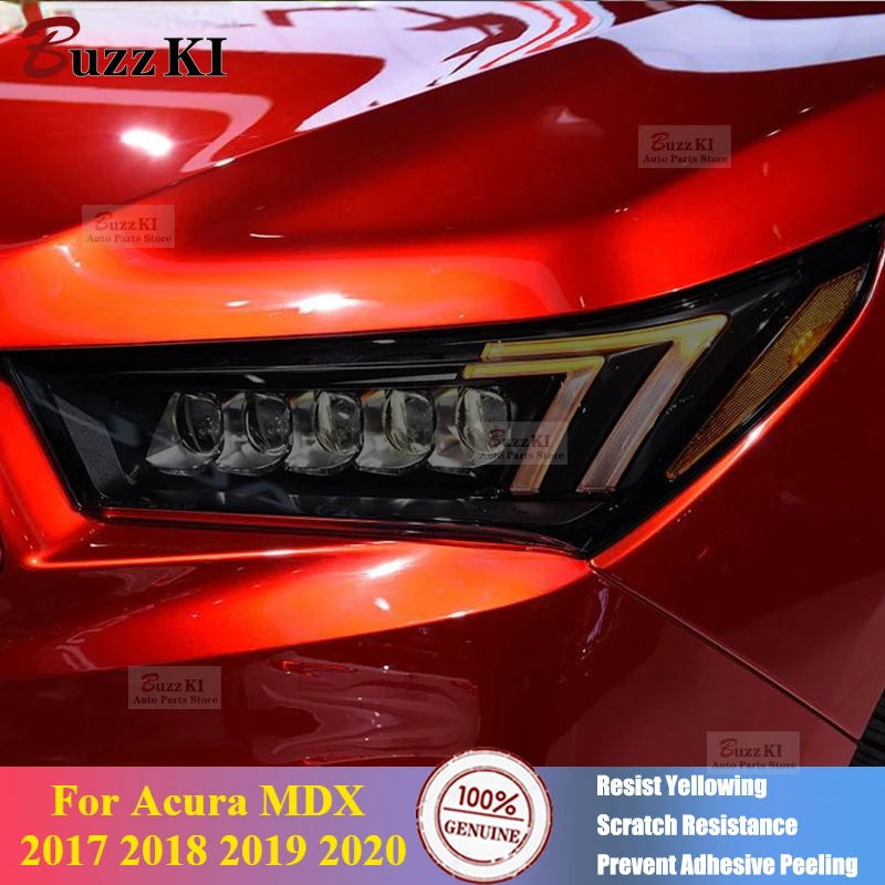 Для Acura MDX 2017 2018 2019 2020 2 шт. Защитная пленка для автомобильных фар Дымчатая черная