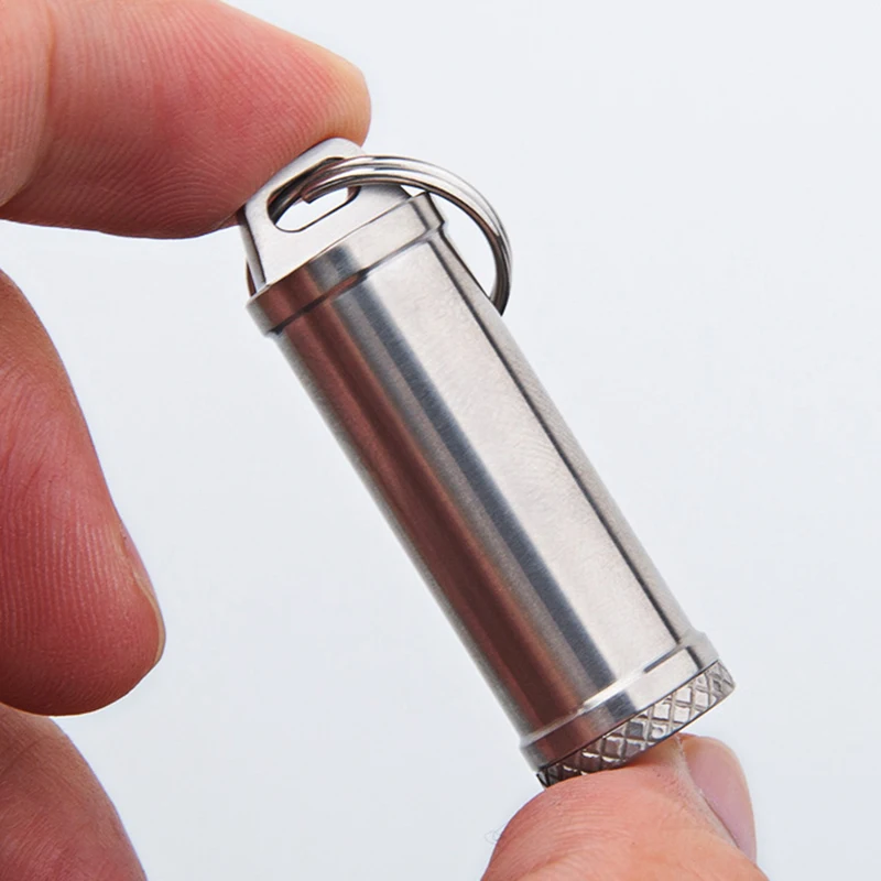 

Titanium Alloy Waterproof Container Mini Pill Bottle Portable Pill Box First Aid Pill Storage Container