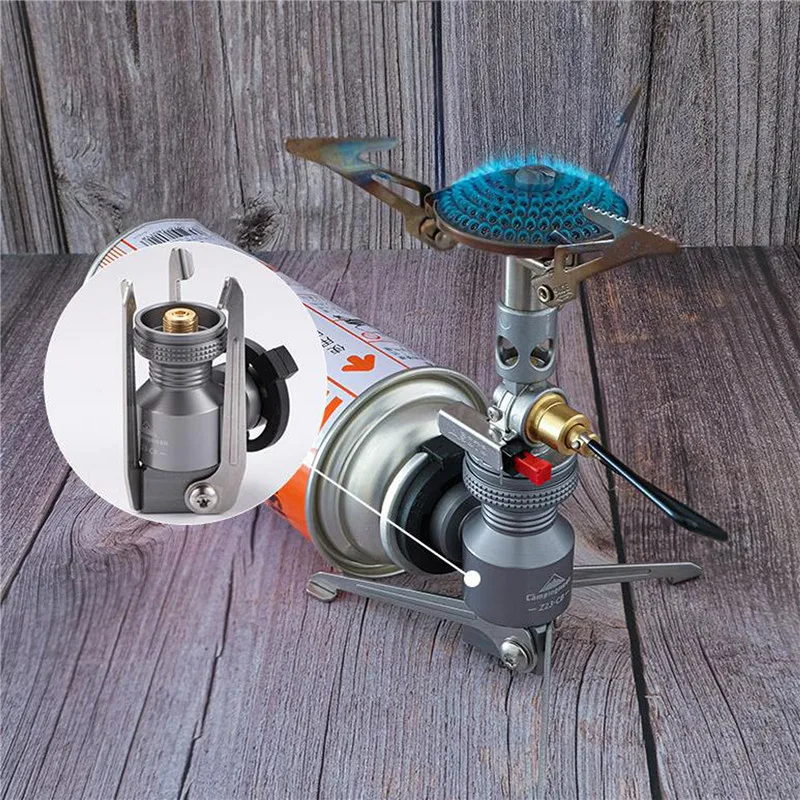 

Outdoor Gas Adapter Tripod Butane Canister Adapter Collapsible Gas Stove Connector Gas Lamp Tank Stand Camping Equipment