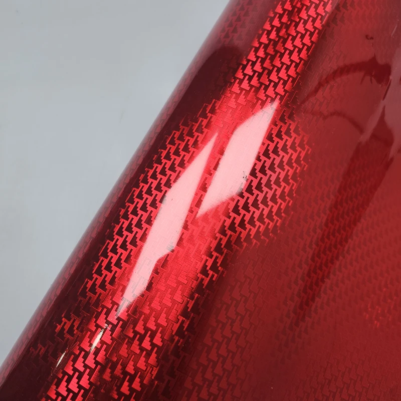 Глянцевая виниловая пленка для автомобиля красная стандартная углеродное