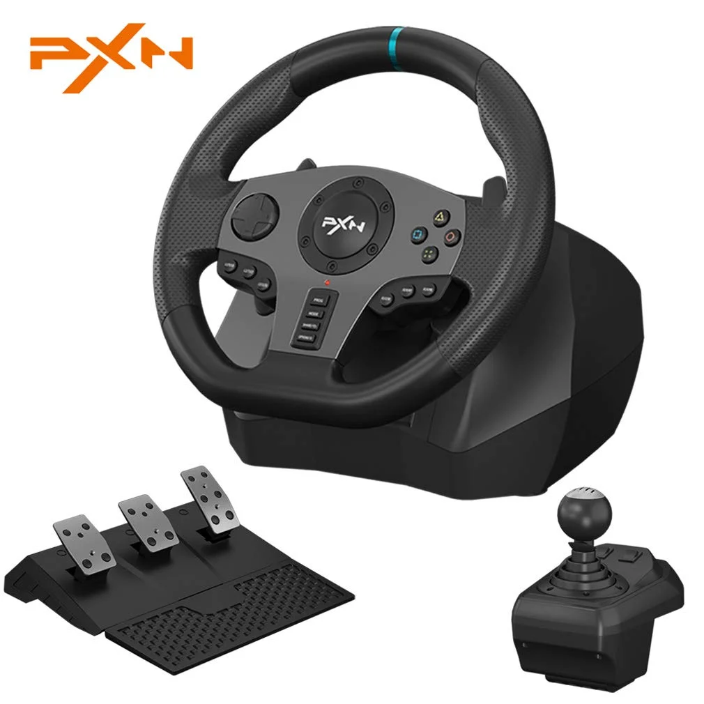 

Игровое рулевое колесо PXN V9 Volante для ПК, игровое гоночное колесо для PS4/PS3/Xbox One/Android TV/Nintendo Switch/Xbox Series S/X