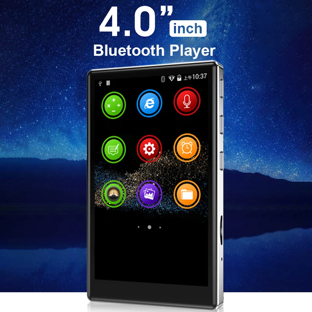 

MP4 Player Bluetooth 5.0 Speaker 4 Inch IPS HD Touch Screen 8GB Lossless Music Player Portable MP3 Walkman With FM OTG Function