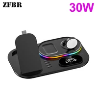 30w led 3 in 1 wireless charger for iphone 13 12 11 xs mini pro max apple watch airpods pro fast wireless charging station