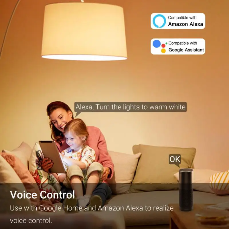 Умные светодиодные лампы Tuya WIFI E26 с регулируемой яркостью
