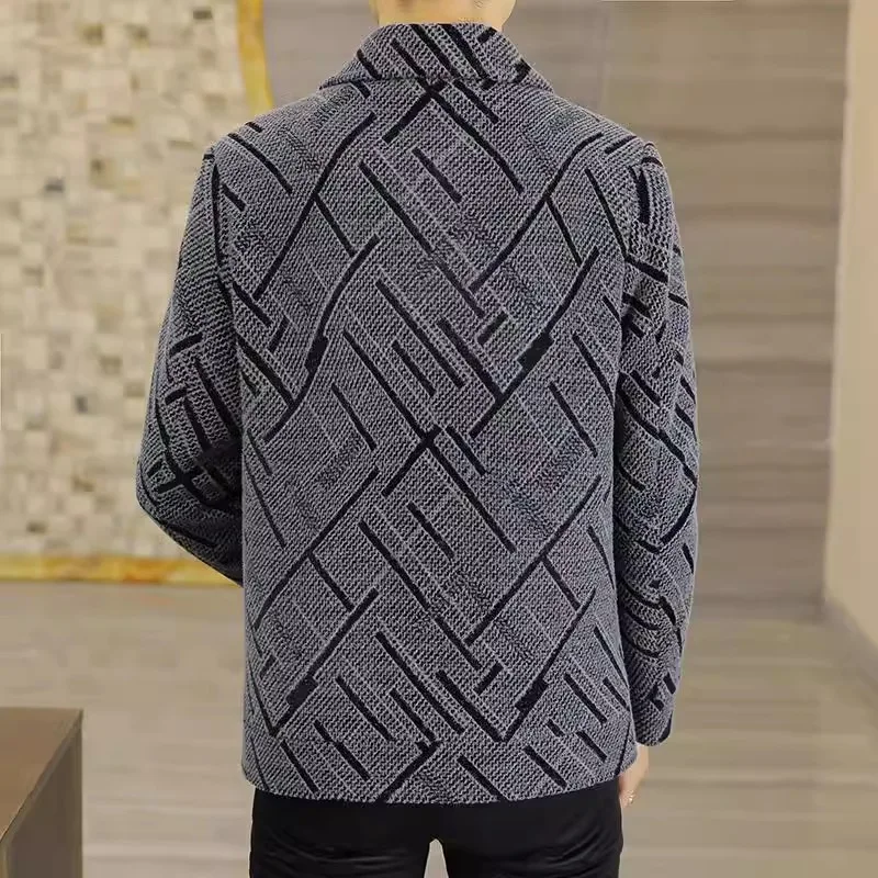 Осенне-зимние мужские шерстяные куртки приталенный повседневный деловой Тренч