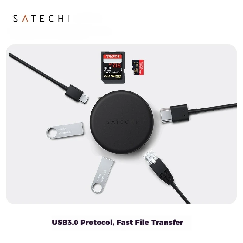 Фото Магнитная док-станция-хаб Satechi 7-в-1 для iPad и iPhone, совместимая с портом Type-C MacBook Pro/Air №2