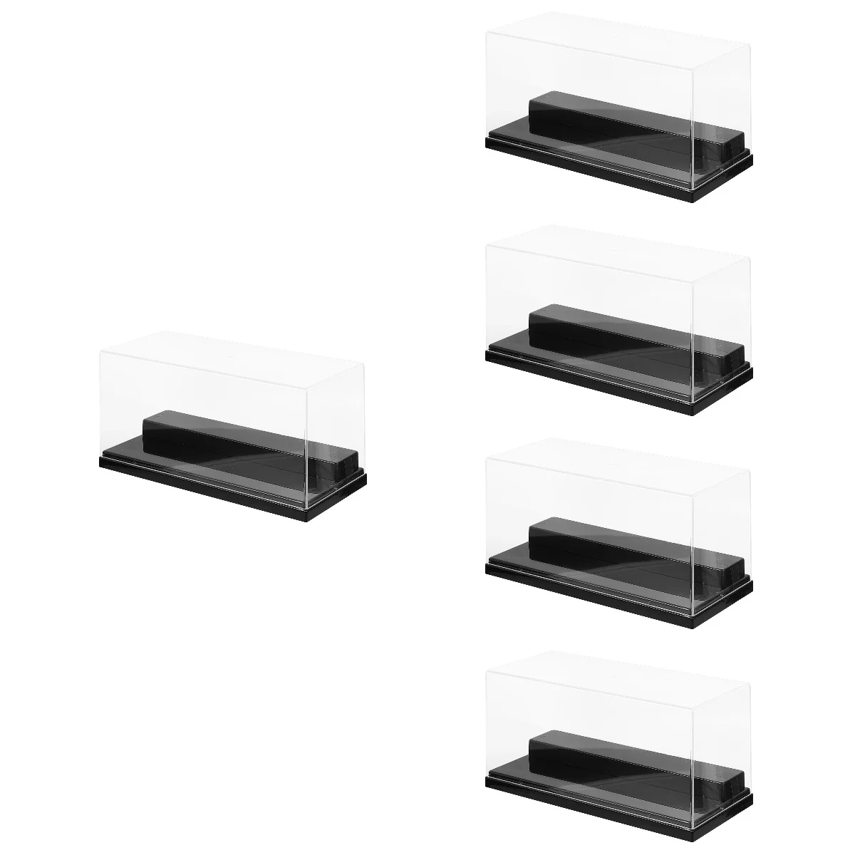 

5 pcs Plastic Display Box Handicraft Storage Shelf Double-layer Model Box
