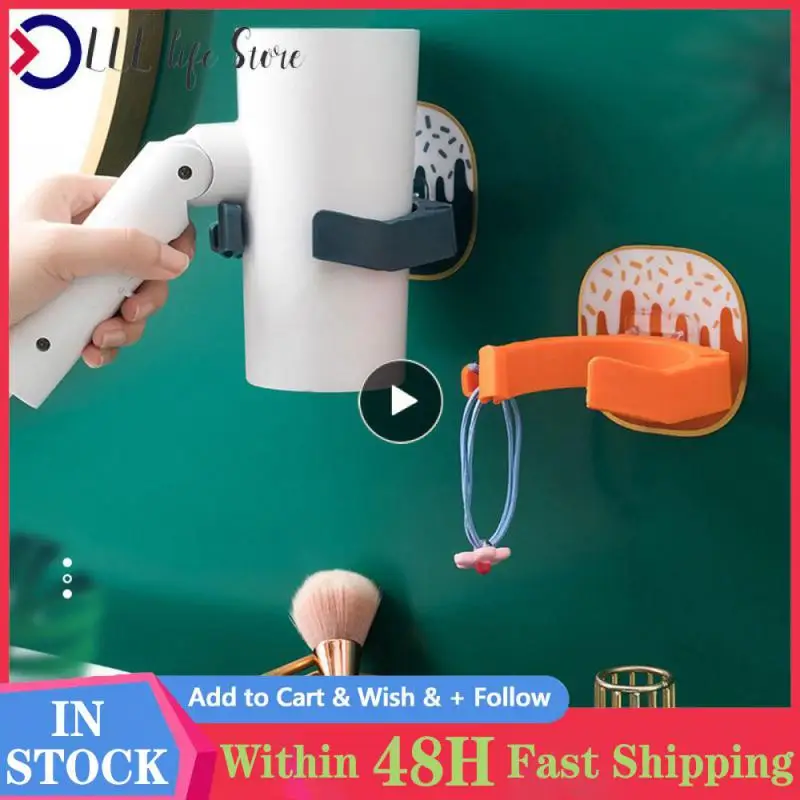 1~10PCS Multi-color Optional Household Punch Free Hair Dryer Holder Take It At Hand Storage Rack Luxury Bathroom Shelf