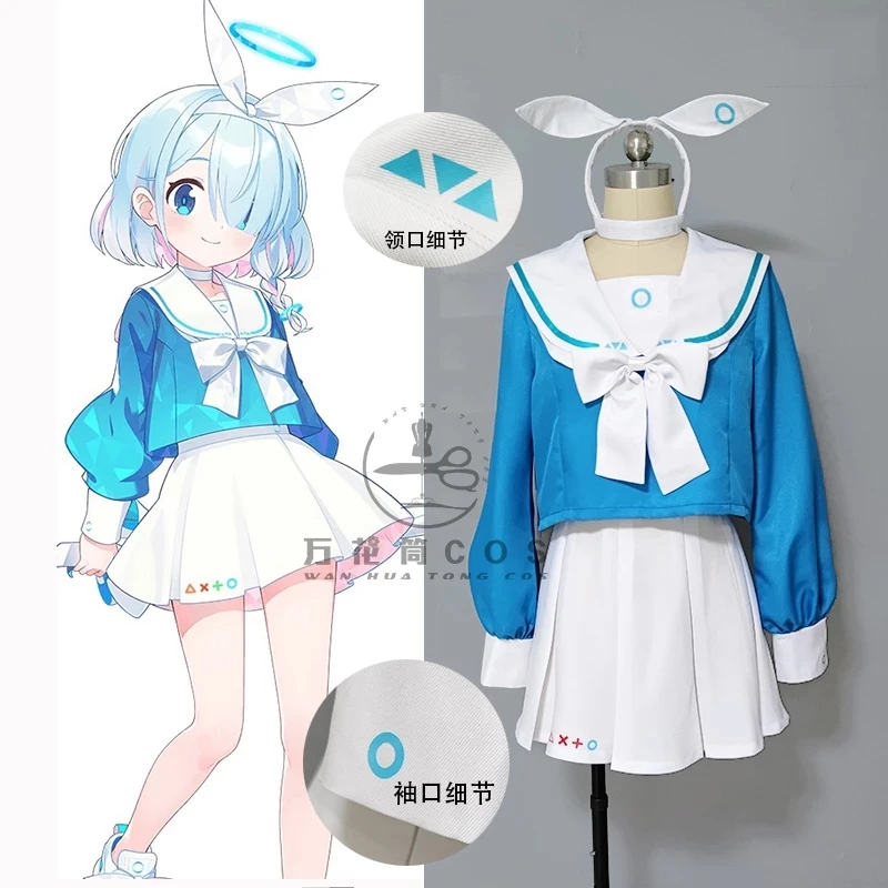 

COS-KiKi Anime Blue Archive Arona Sailor Suit Cosplay Costume Sweet Lovely Uniform Halloween Party Role Play Outfit Women