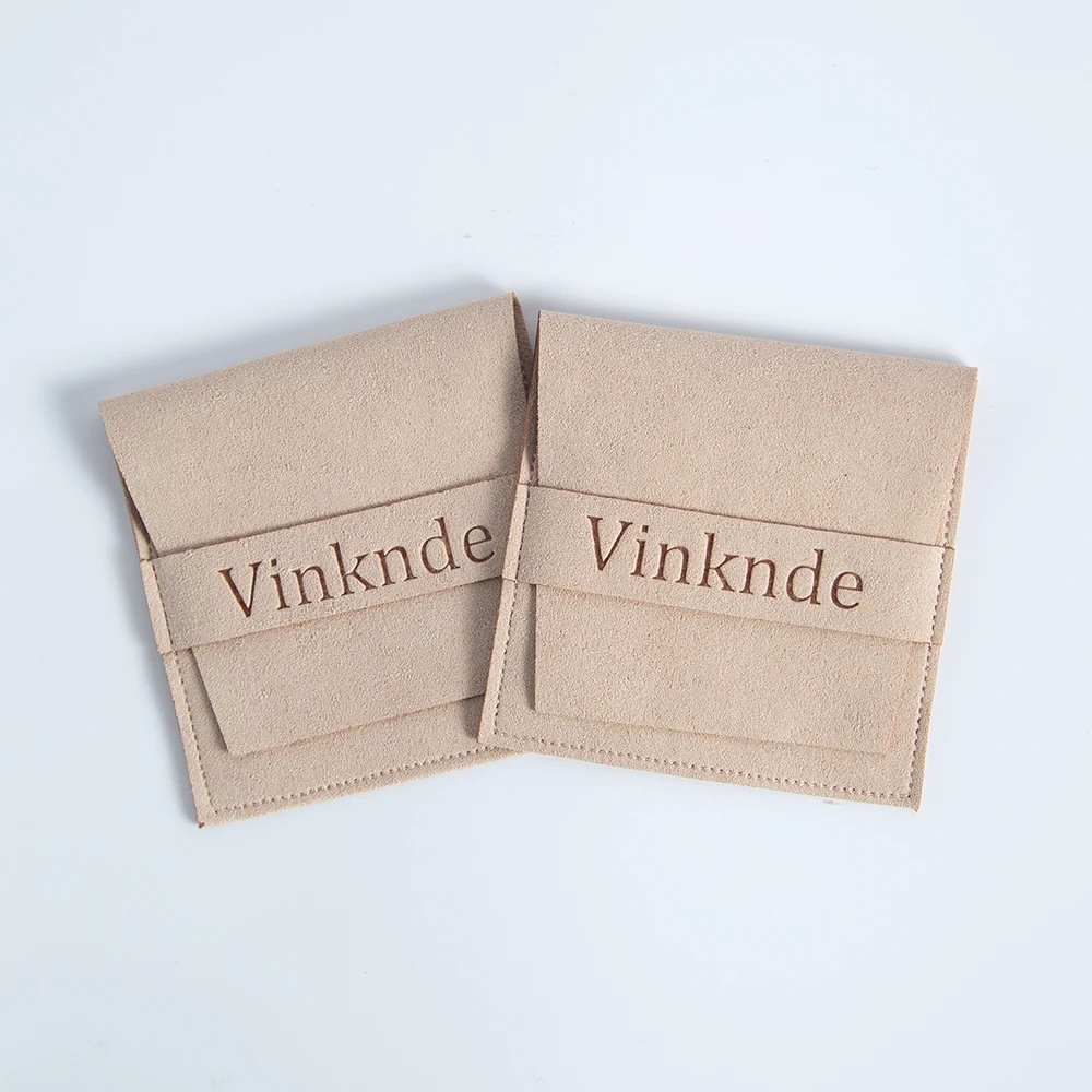 Personalized Logo Print Pink Suede Microfiber Drawstring Bags Velvet Jewelry Packaging Pouches Chic Wedding Favor Bag Gift Pouch