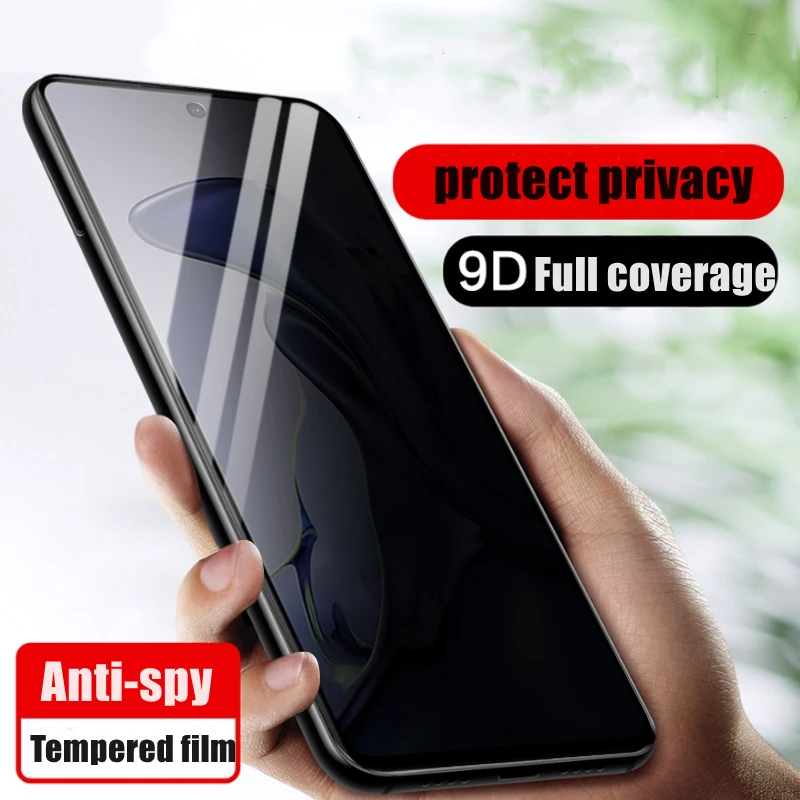 Privacy Glass for Xiaomi Redmi Note 7 8 9 9A 9C 10 Pro 9s 10s Screen Protectors For Poco X3 F2 M3 Pro F3 GT 5G Anti Spy Glass