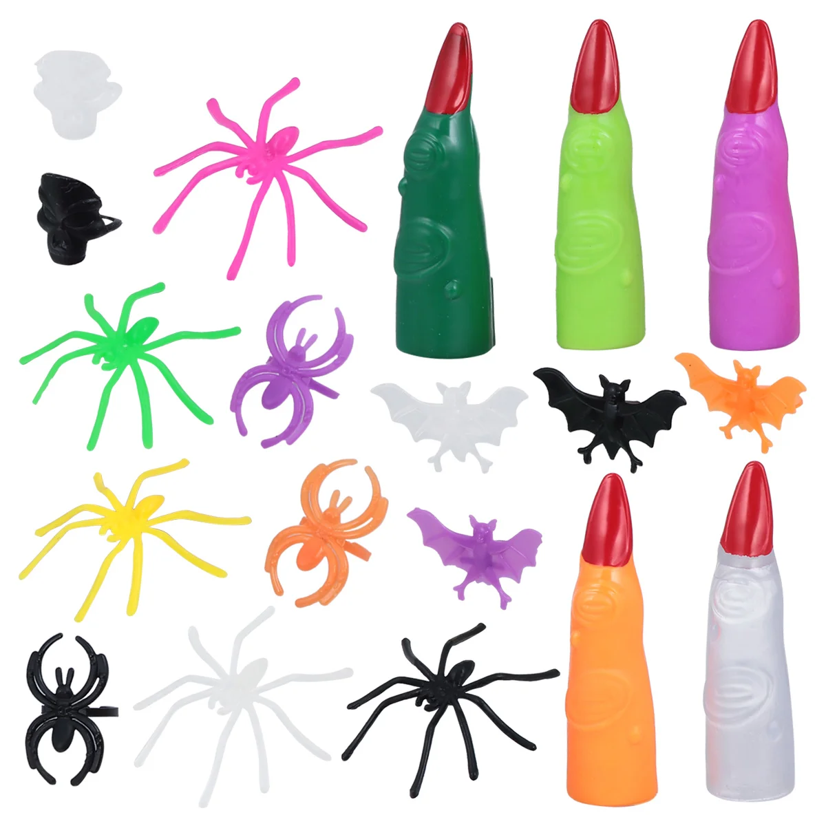

Игрушки для Хэллоуина, пластиковые пауки, имитация искусственных игрушек, кольца, товары для рукоделия, костюм ведьмы