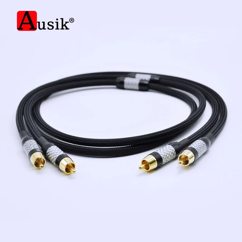 

1Pair HIFI RCA to RCA Canare Stereo Audio Cable for Power Amplifier DAC Preamp TV / AUSIK AS001