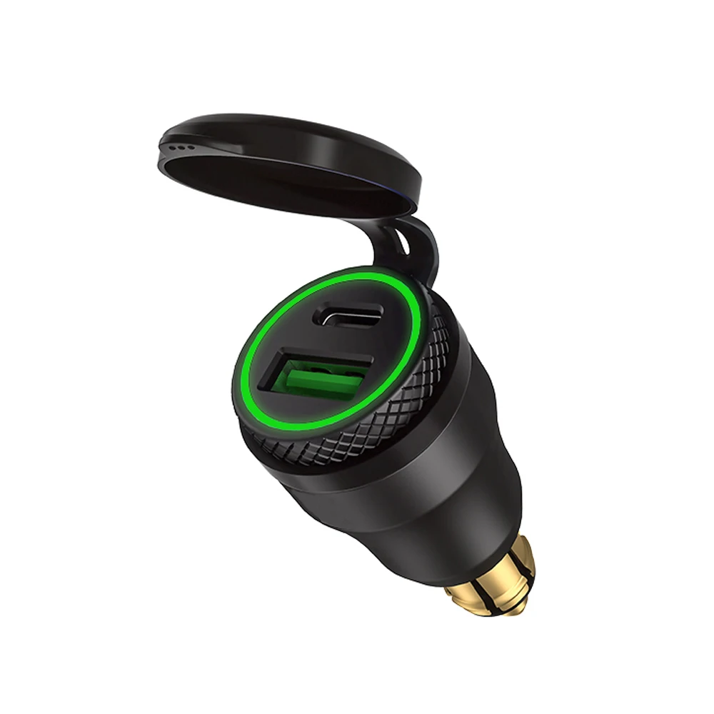 

Зарядное устройство USB Type-C, алюминиевый, 30 Вт, быстрая зарядка QC 3,0, водонепроницаемое, для разъема Hella DIN, для BMW, Ducati, Triumph