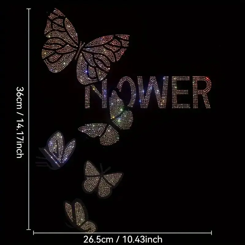 Переводная наклейка Бабочка сделай сам-большая металлическая аппликация для