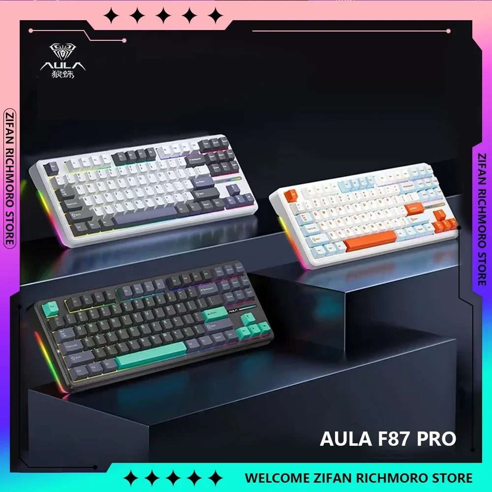 AULA F87 Pro 87-клавишный боковой светильник RGB с возможностью горячей замены