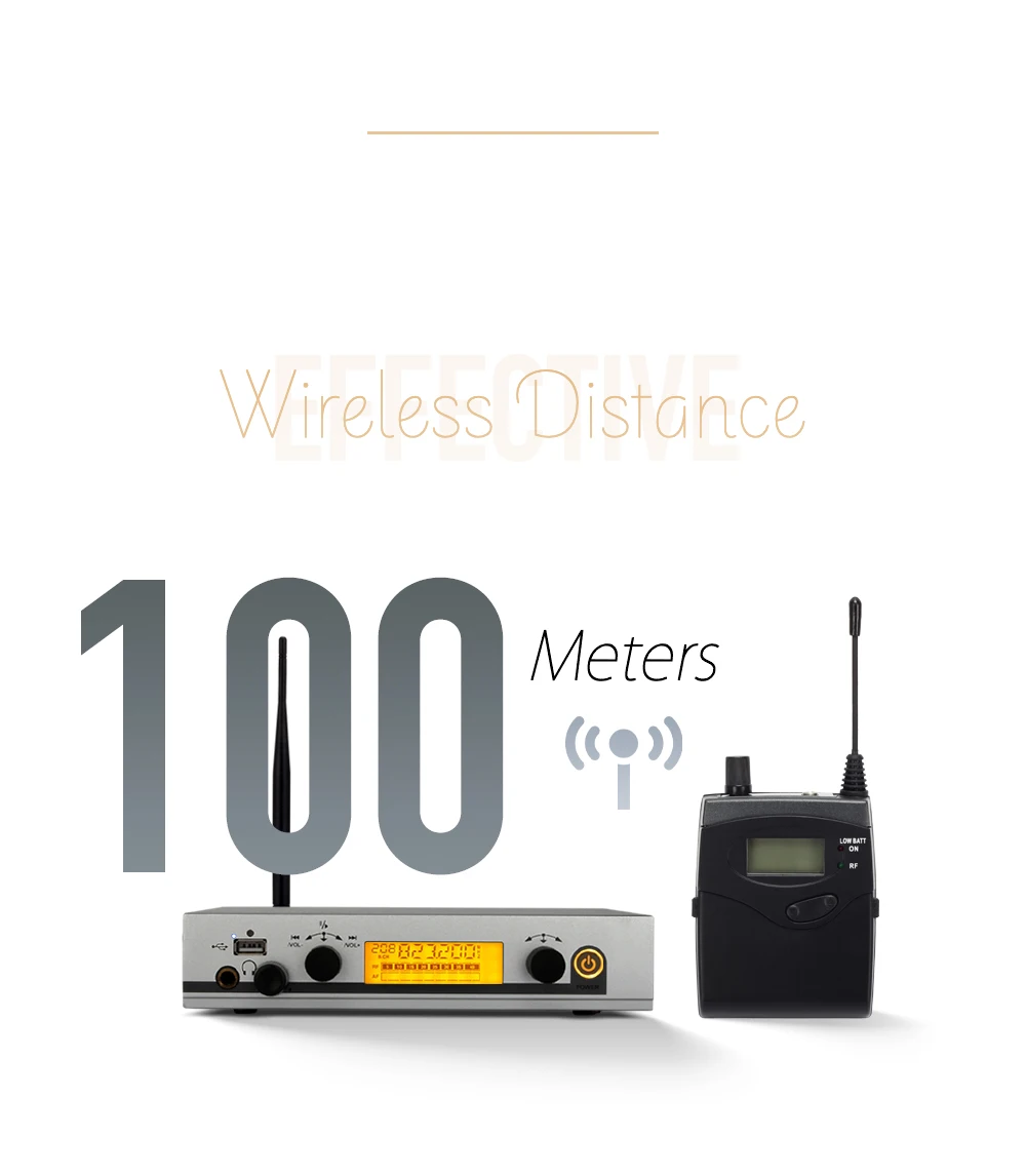 Беспроводная внутриканальная система мониторинга звука HISINGWELL UHF доступна в