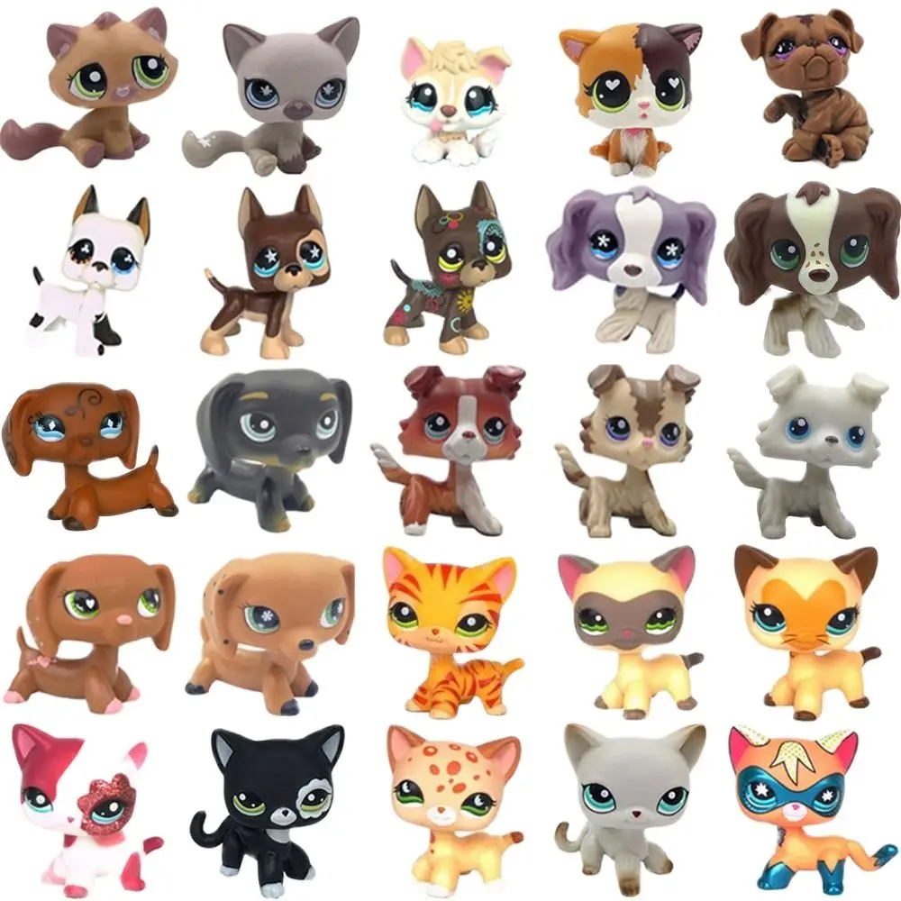 LPS CAT Littlest pet shop bobble head toys stands short hair kitty dog dachshund collie spaniel great dane collection figure