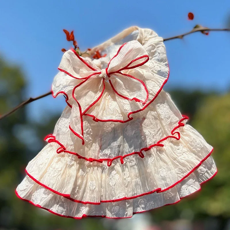 

Fashion Pet Clothes Summer Dog Dresses For Chihuahua Outfit Thin Poodle Cute Party Skirt Wholesale Shih Tzu Dog Clothing XXS 3XL