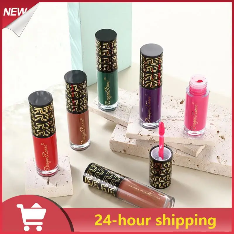 

Matte Liquid Lipstick Makeup Lip Glaze Moisturizing Waterproof Durable Lip Mud Non-stick Cup Rose Red Lip Gloss Makeup Cosmetics