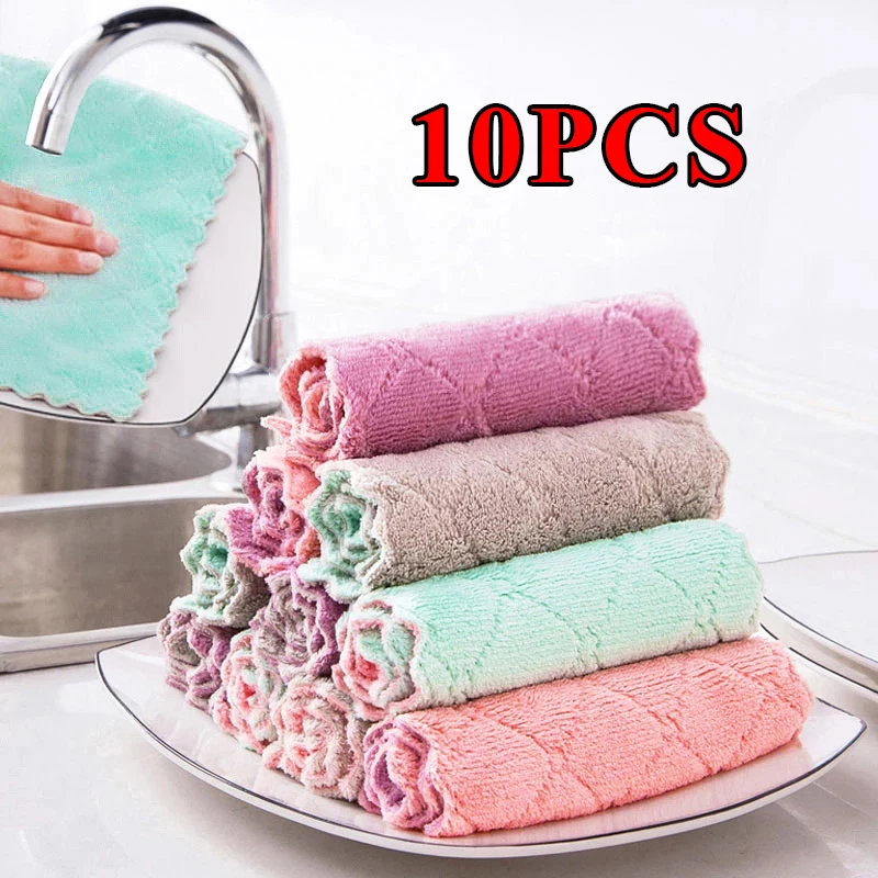 10 шт. салфетка из микрофибры для кухонной посуды |