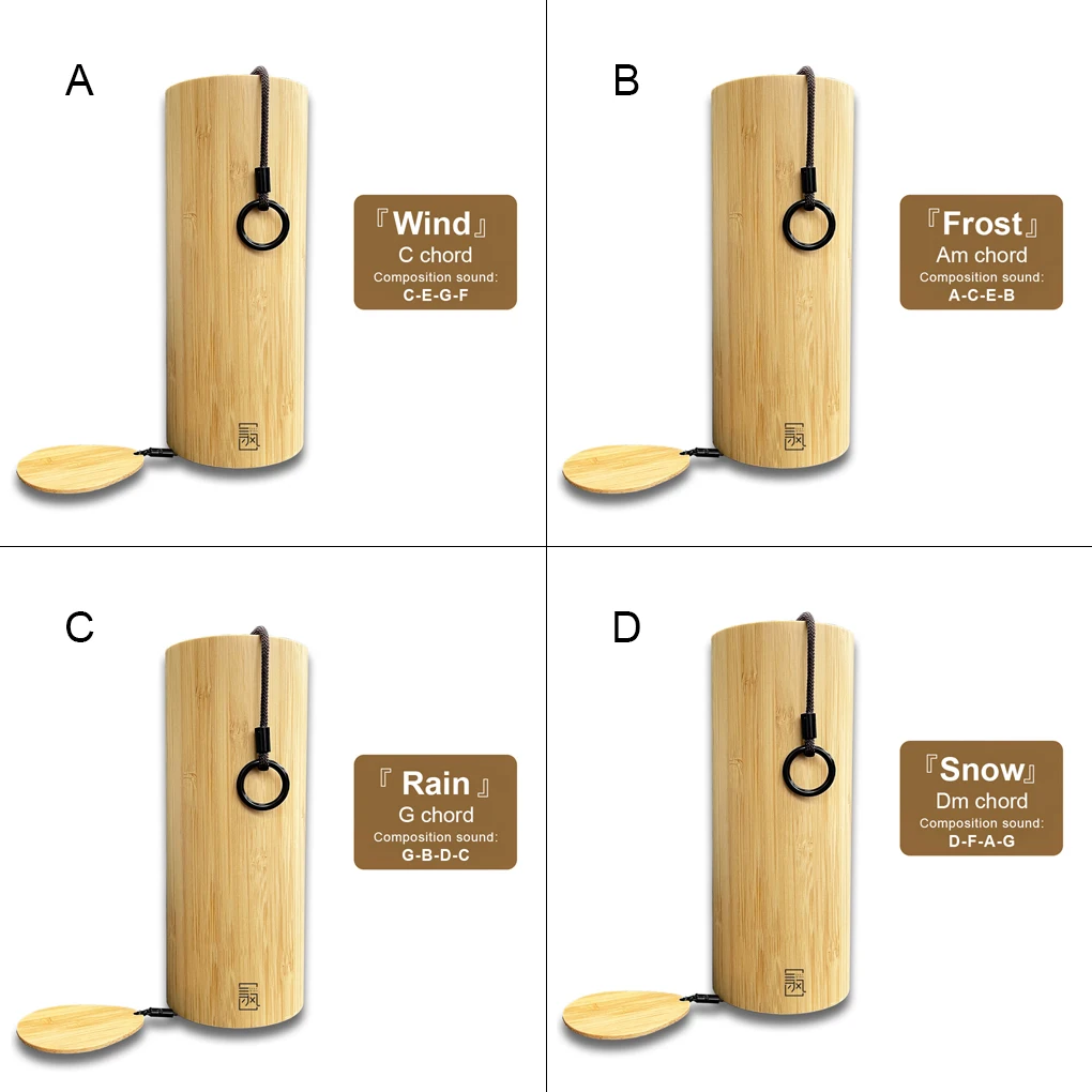 

Wood Wind Chime Metal Windchime Birthday Anniversary Windbell Hanging Relaxing Ornament for Indoor Wind C Chord