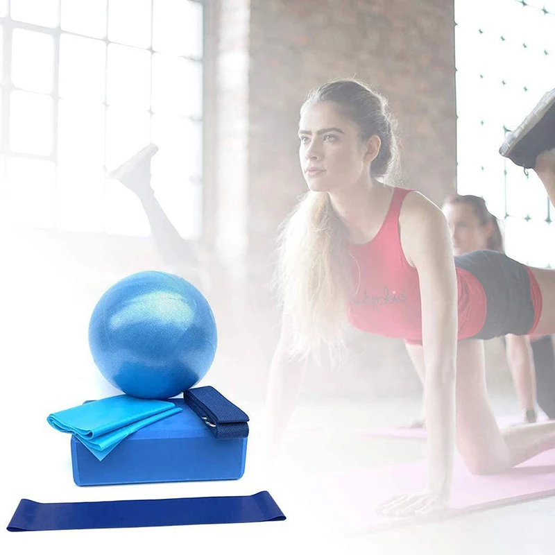 

Yoga Ball Kits And Sets For Beginner Yoga Blocks Resistance Bands Loop Pilates Pull Rope Stretching Strap Fitness Equipment