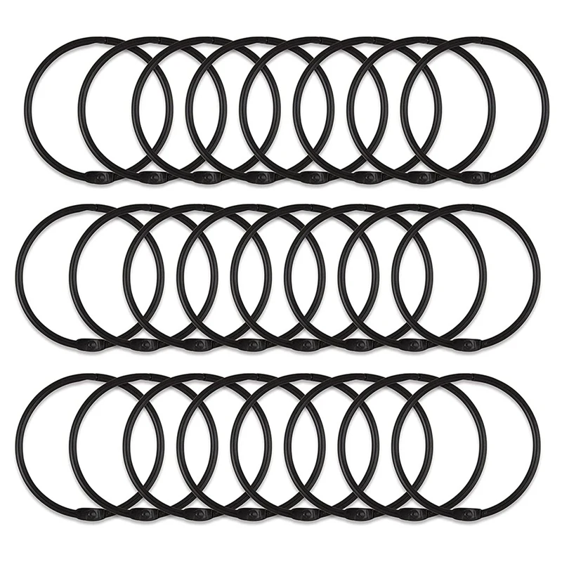 

24 Pieces Of Anti-Rust Decorative Shower Curtain Hooks Metal Round Shower Ring Hooks