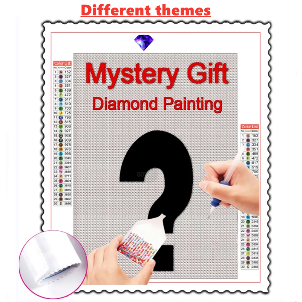 

5D DIY Mystery Diamond Painting Surprise Gift Random Picture Mysterious Diamond Embroidery Full Drill Home Decor Childrens Gifts