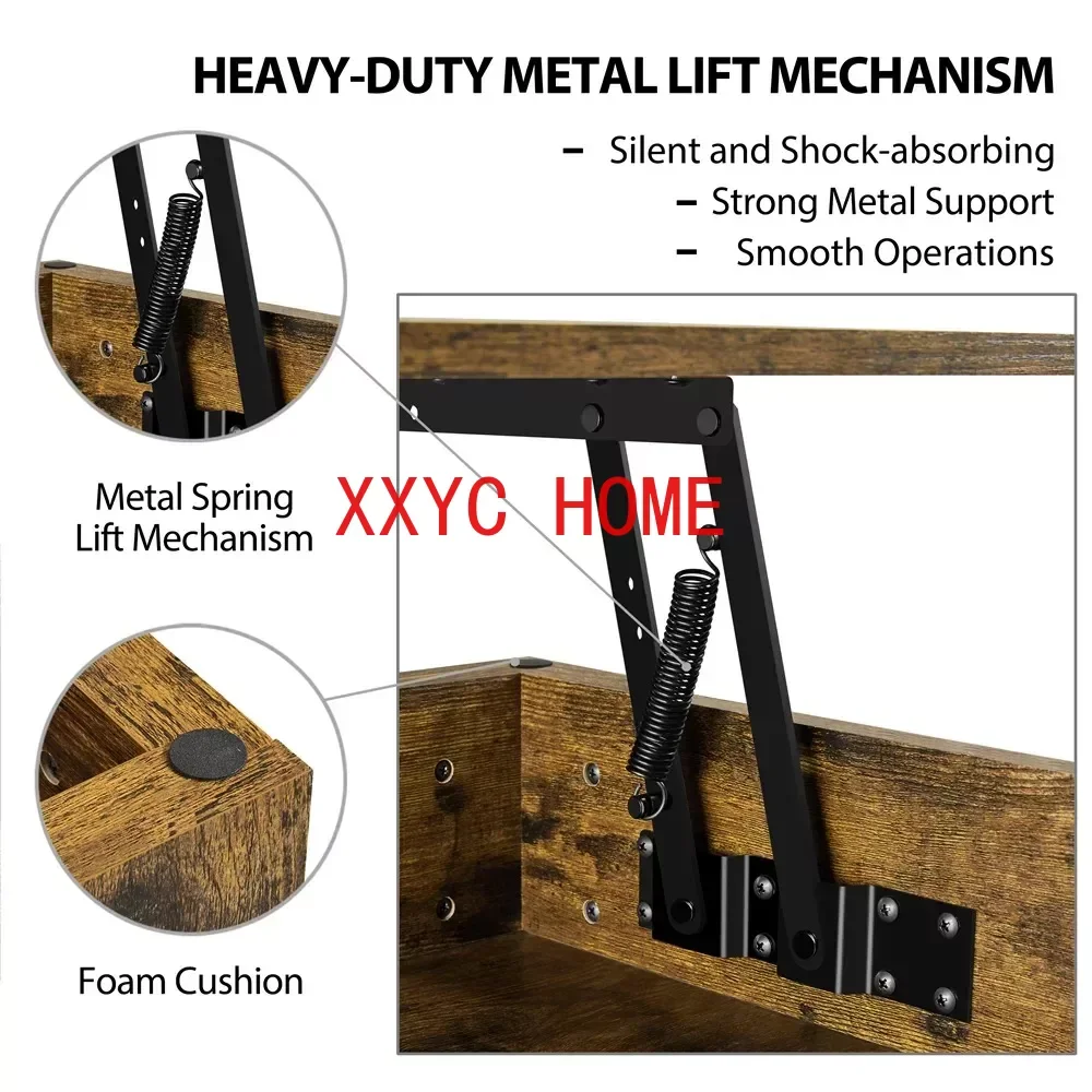Современный прямоугольный деревянный подъемный журнальный столик 38 6 дюйма с