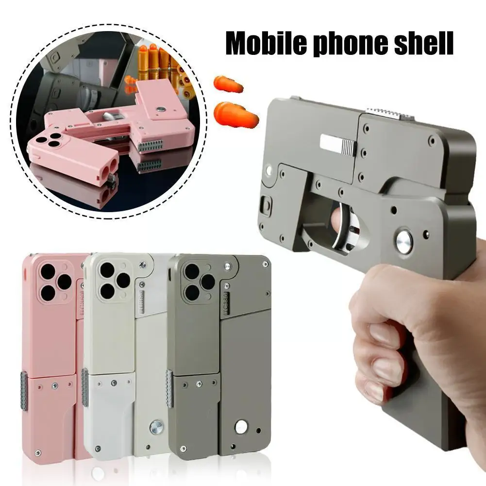 

Folding Mobile Phone Soft Bullet Gun Spray Adult Sports Phone Gun Pistol Outdoor Toy Soft Shape Bullet Toy G2r3