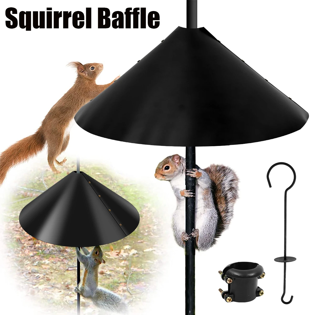 Guard Wrap Around Squirrel Proof Baffles Outdoor Hanging Squ