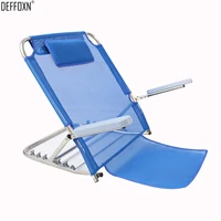 elderly health care backrest support stainless steel pipe breathable mesh foldable comfortable deck chair paitent bed back aid