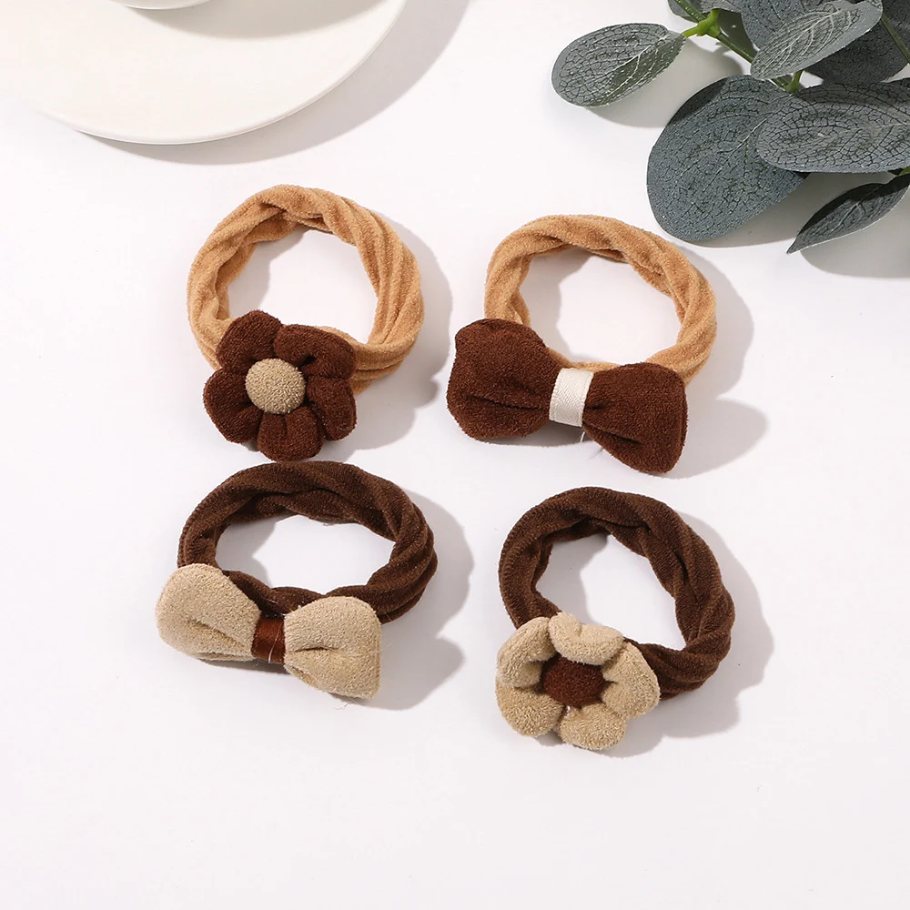 

New Women Ponytail Elastic Hair Bands Hair Accessories Flower Bow Scrunchies Hair Rope Rubber Bands Headwear Headband