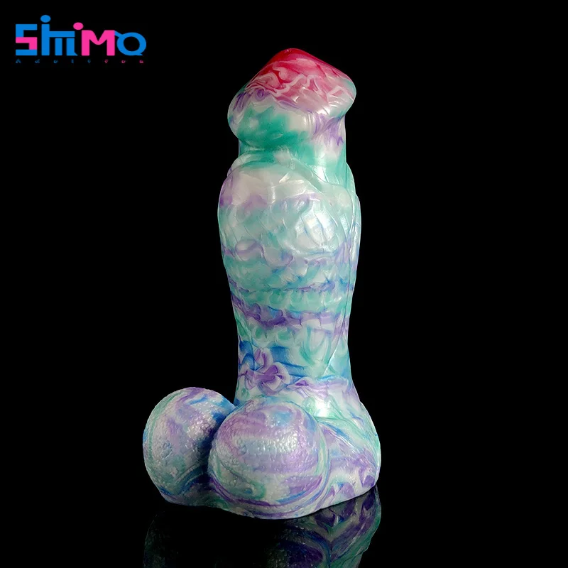 SMMQ Large Animal Wolf Knot Dildo With Sucker Soft Silicone Material Multi Color Anal Plug Big Dong Fantasy Sex Toys For Women